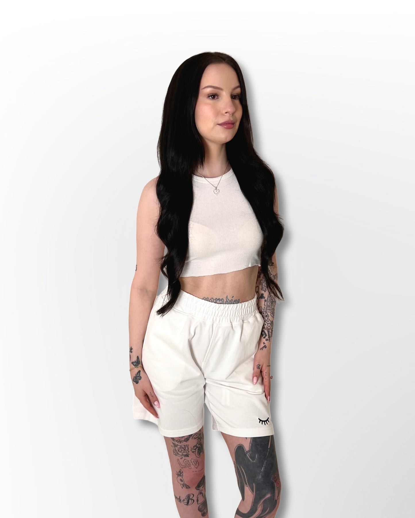 Ripsi shortsit Valkoiset