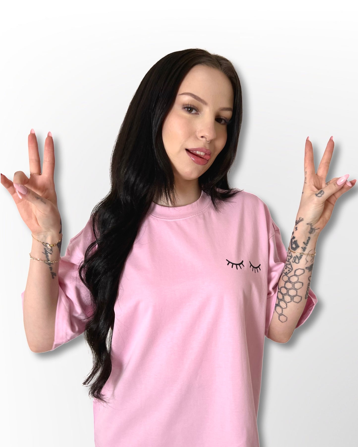 Ripsi T-paita Vaaleanpunainen