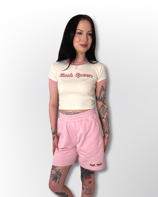 Ripsi shortsit Vaaleanpunaiset