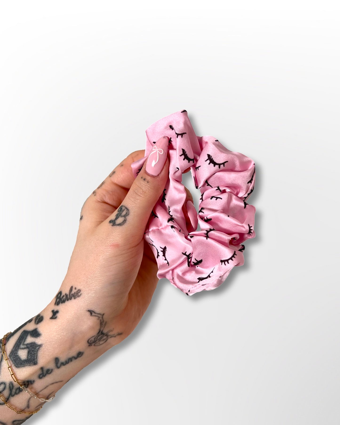 Ripsi silkkiscrunchie Vaaleanpunainen